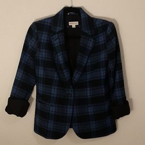 Blue checkered blazer